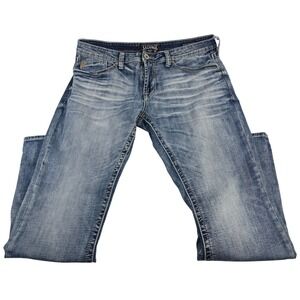 Salvage Men Mayhem Straight Regular Fit Jeans Blue Washed Denim Size 36x30